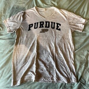 Purdue Women's White V-Neck T-Shirt